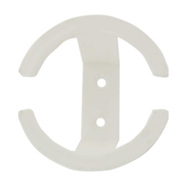 Hook eco 1 head and 1 hook in white PVC, W. 90 x H. 90 x D. 33 mm - CIME - Référence fabricant : 57404