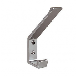 Screw-on coat hook 1 head, 1 hook in aluminium, W. 41 x H. 140 mm - CIME - Référence fabricant : 57310