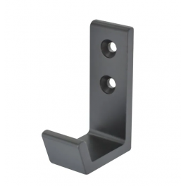 Hook hook to be fixed, 1 black aluminum hook W. 25 x H. 70 x D. 50 mm - CIME - Référence fabricant : CQ.32010.1
