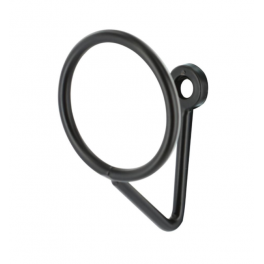 Coat hook with 1 head in black steel, W. 97 x D. 56 mm - CIME - Référence fabricant : L.59912