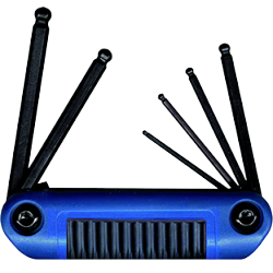 Set of 7 hexagonal wrenches Ø 2.0, 2.5, 3.0, 4.0, 5.0, 6.0, 8.0