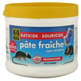 Raticide, souricide, super attractive fresh paste of 150 g - K-O MAX - Référence fabricant : 228528