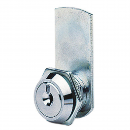 Short chrome plated flake cylinder, 1/2 turn, 2 keys - Vachette - Référence fabricant : 310F/SC