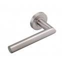 LC3 handle set, 90° angle on rose, stainless steel spout