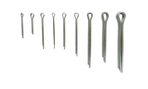Split pins assorted diameter 1 to 3 mm, 48 pieces