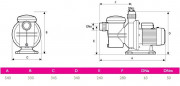 Pompa filtro PULSO 1 hp monofase 18m3/h
