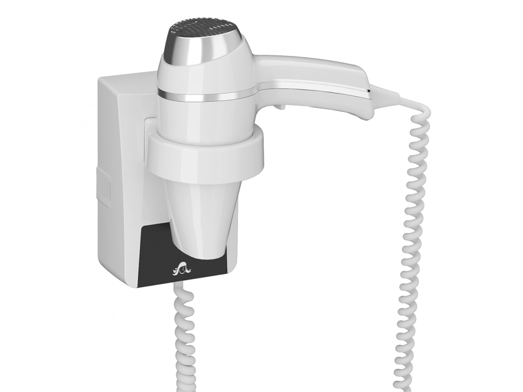 Wall mounted hair dryer 1400W white