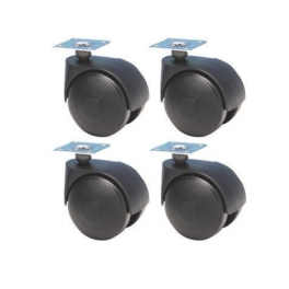 Set of 4 casters D. 40 mm x H. 56 mm with swivel plate - CIME - Référence fabricant : VS.529384