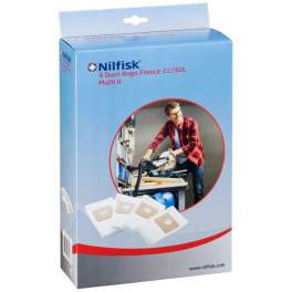 Box of 4 bags for NILFISK Multi II 22L, Multi II 30L series vacuum cleaners - Nilfisk - Référence fabricant : 107417195