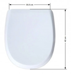 Tapa de WC Selles Marly 1 blanca, fijación horizontal (00100861)