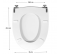 Toilet seat SELLES Antibes, white - ESPINOSA - Référence fabricant : COIABANTIBESB