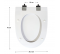 SELLES Versailles toilet seat, white - ESPINOSA - Référence fabricant : COIABVERSAILLESB