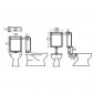 DUETTO opbouwreservoir, aanhangend of half-laag, 3 tot 6 liter