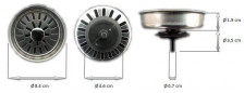 Verwijderbare roestvrijstalen korf, diameter 84 mm
