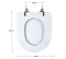 Abattant pour WC de marque JACOB DELAFON, modèle ANTARES. - ESPINOSA - Référence fabricant : COIABANTARESB