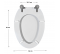 SELLES Joan white toilet seat, for wall mounted bowl - ESPINOSA - Référence fabricant : COIABJOANSOLB