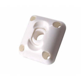 Caja de rótula pasante para persiana enrollable con manivela, para varilla de diámetro 12, plástico blanco - CIME - Référence fabricant : CQ.13412.1