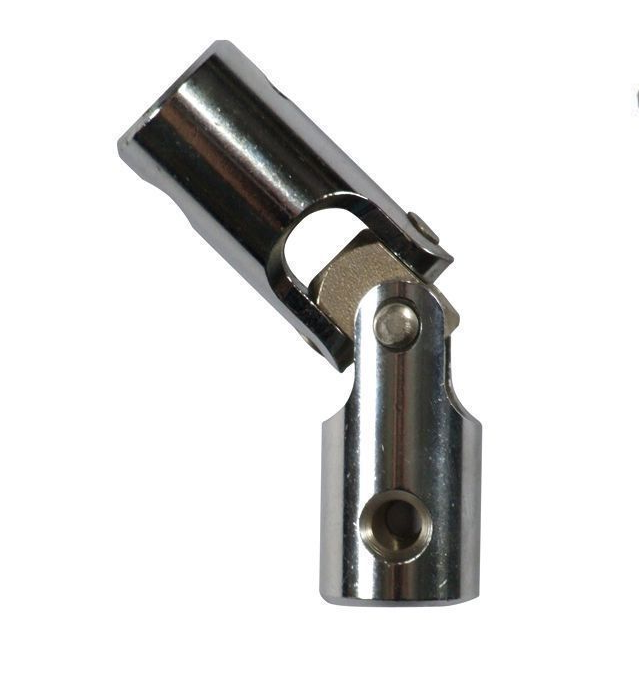 Kneecap, roller shutter joint, for 10 mm hexagonal rod and 12 mm rod, chromed steel
