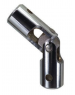 Genouillière, articulation de volet roulant, pour tige 6 pans 10 mm et tringle 12 mm, acier chromé