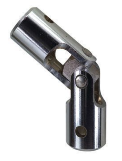 Articulación de rodilla, articulación de persiana, para varilla hexagonal de 10 mm y varilla hexagonal de 10 mm, acero cromado