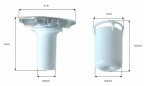 Bung cup voor diameter 60 douchebak met motorkap