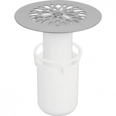 Stainless steel drain cup 84 mm for shower tray hole of 60 mm