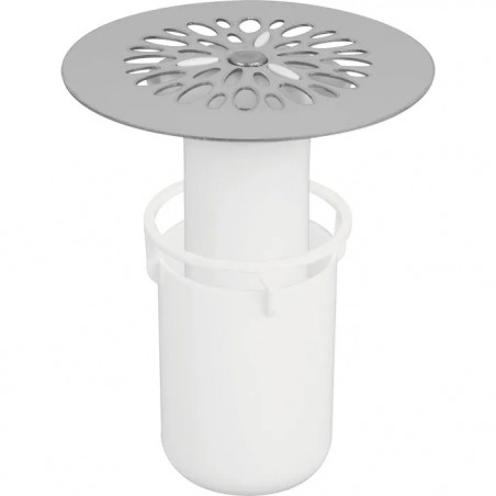 Stainless steel drain cup 84 mm for shower tray hole 60 mm