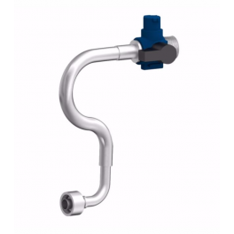 Straight shut-off valve with bent hose for INGENIO SIAMP building - Siamp - Référence fabricant : 343772.07