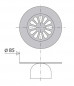 Roestvrijstalen bellenscherm, diameter 85, voor verticale afvoer