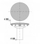 Chrome-plated metal cover 90 mm shower strainer, 60 mm drilled shower tray with drip tube