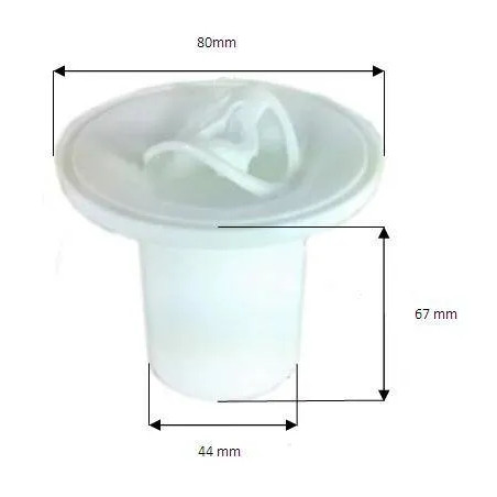 Coperchio in ABS cromato con tubo di protezione dell'acqua per scarico di 90 mm di diametro