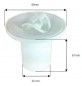 Capó ABS Cromado 120mm con tubo guarda de agua para válvula diámetro 90 mm