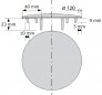 Doucheputje diameter 120 mm verchroomd metaal