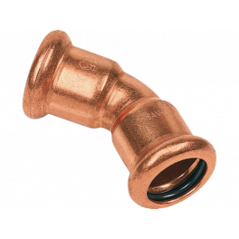 Copper elbow 45 degree to be crimped, diameter 12 - Thermador - Référence fabricant : 604112