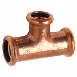 Kupfer-T-Stück zum Pressen, Durchmesser 12 mm - Thermador - Référence fabricant : 613012