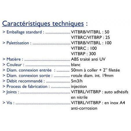 Buse de refoulement Vitalia panneau