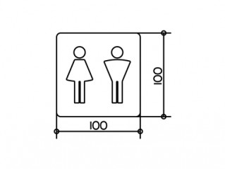 Piktogramme Damen/Herren Edelstahl