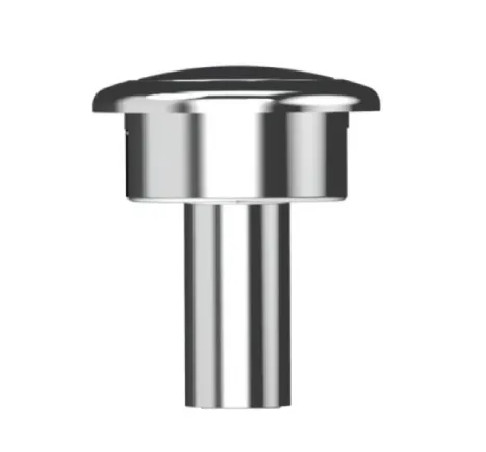 Bouton poussoir chromé mécanisme de chasse WC, simple volume
