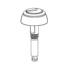 Bouton double poussoir 3/6 L, mécanisme de chasse WC, chromé