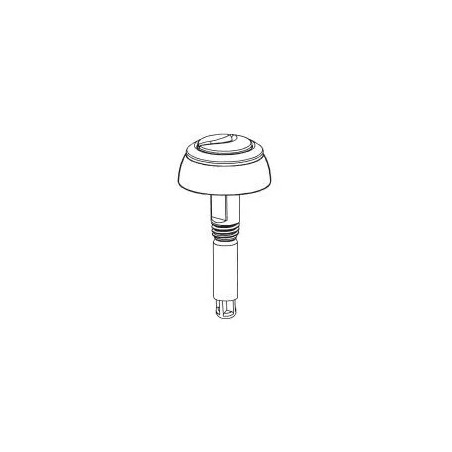 Bouton double poussoir 3/6 L, mécanisme de chasse WC, chromé