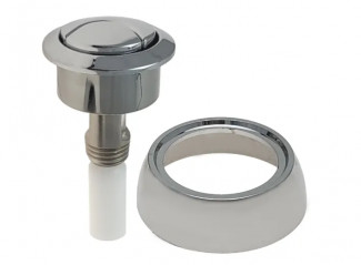 Ensemble bouton poussoir 3/6 L Chromé