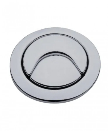 Ensemble bouton poussoir 3/6 L Chromé