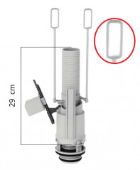 Flush mechanism for concealed cistern Siamp 500 / 535, dual flush