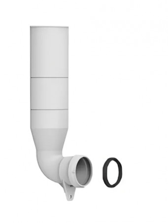 Supply elbow with SIAMP seal for wall-hung toilet