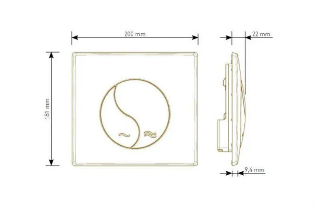 YIN YANG white plate