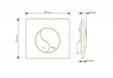 SIAMP YIN YANG flush plate, dual flush, white