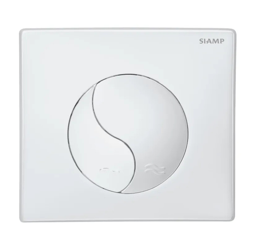 bedieningsplaat SIAMP YIN YANG, dubbel volume, wit bedieningsplaat SIAMP YIN YANG, dubbel volume, wit