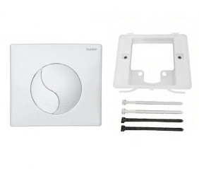 SIAMP YIN YANG flush plate, dual flush, white