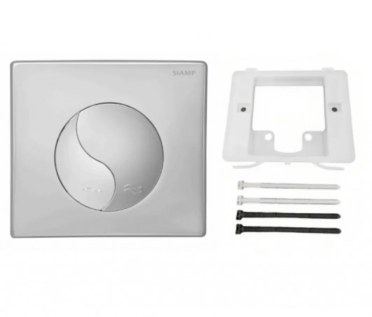 Plaque de commande SIAMP YIN YANG, double volume, chromé mat