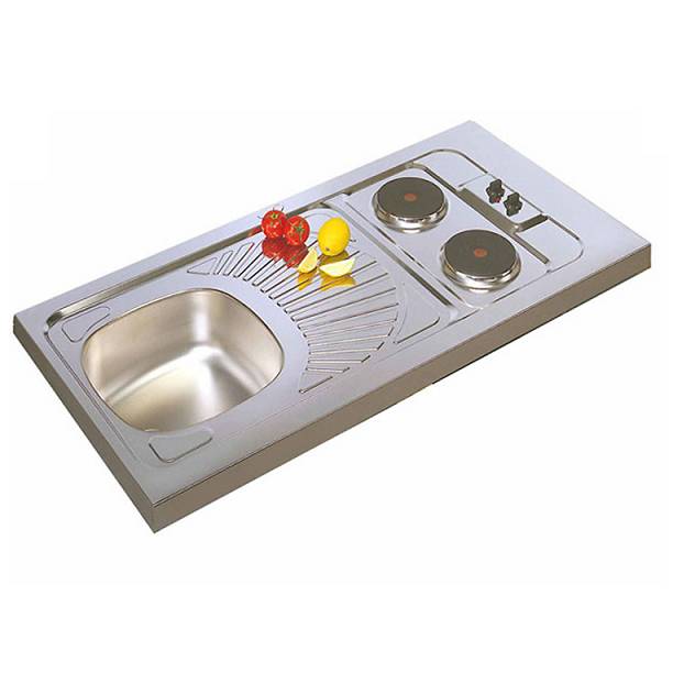 Sink kit 100 x 60, with Domino 2 electric fires (refurbished)